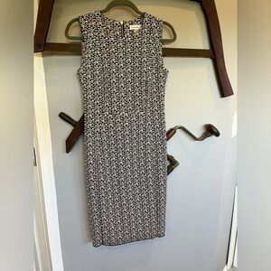 Calvin Klein Black and White Midi Dress